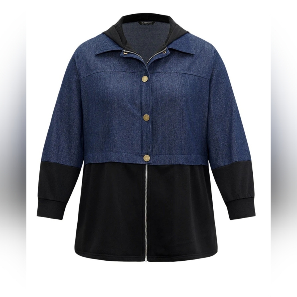 Bloomchic - Contrast Patchwork Stylish Outerwear - image 5